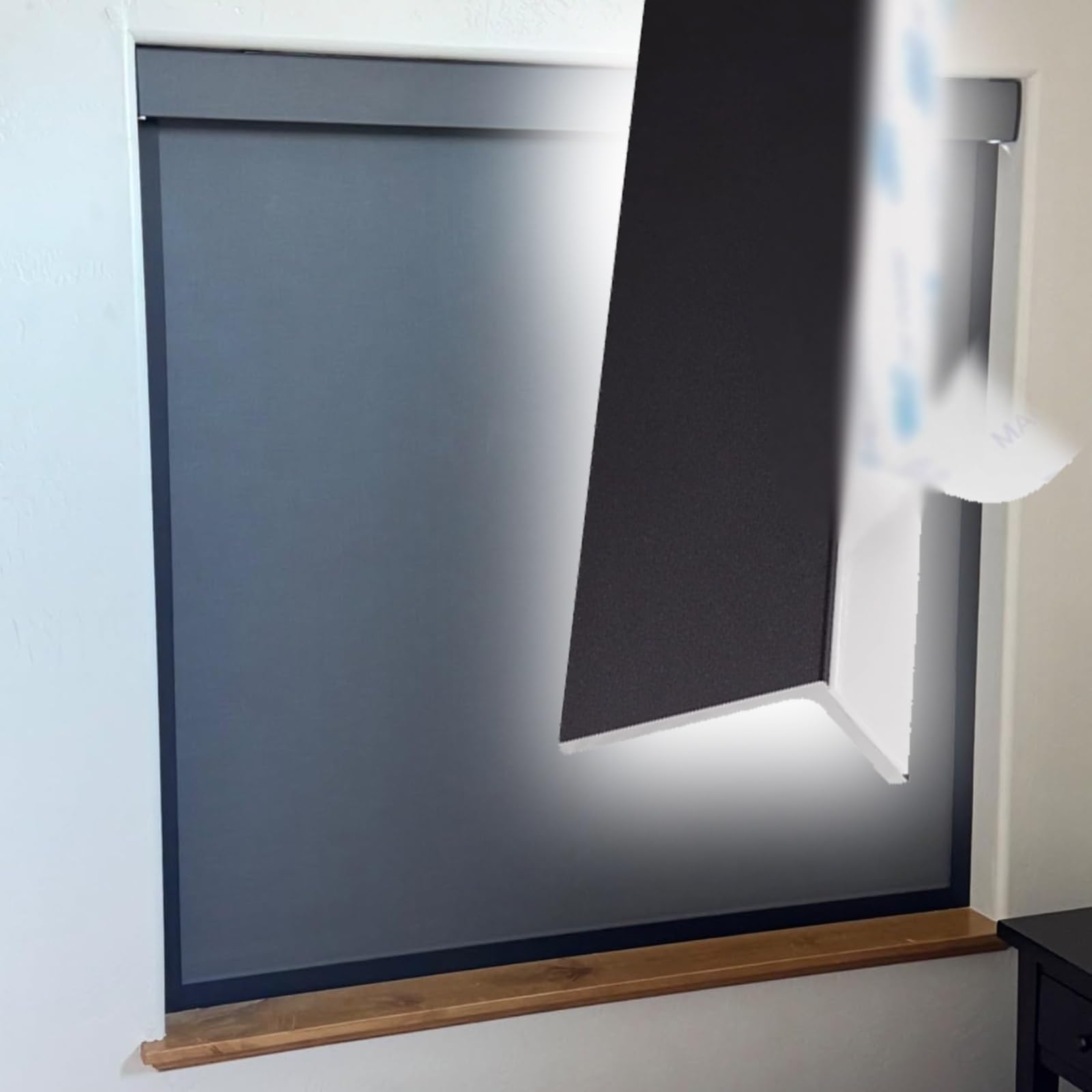 Roller Shade Light Blocking Strips Cuttable, White Black Grey Light Blockers/Slot for Blinds/Shades/Classroom/Door, Easy Install Window Side Shading Strips/Track(Black,74in/188cm)
