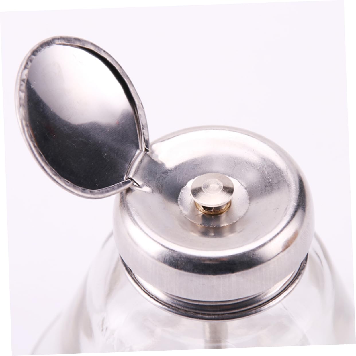 Refillable Press Pump Bottle for Nail Polish Remover 180ml Easy to Use Portable and Leakproof