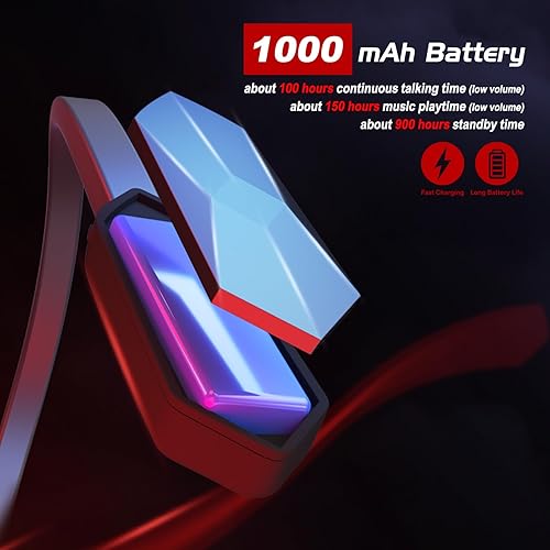 Miniatura 2 de Auriculares Bluetooth con banda para el cuello de 150 horas de reproducción con pantalla de alimentación LED, Bluetooth V5.3 auriculares deportivos