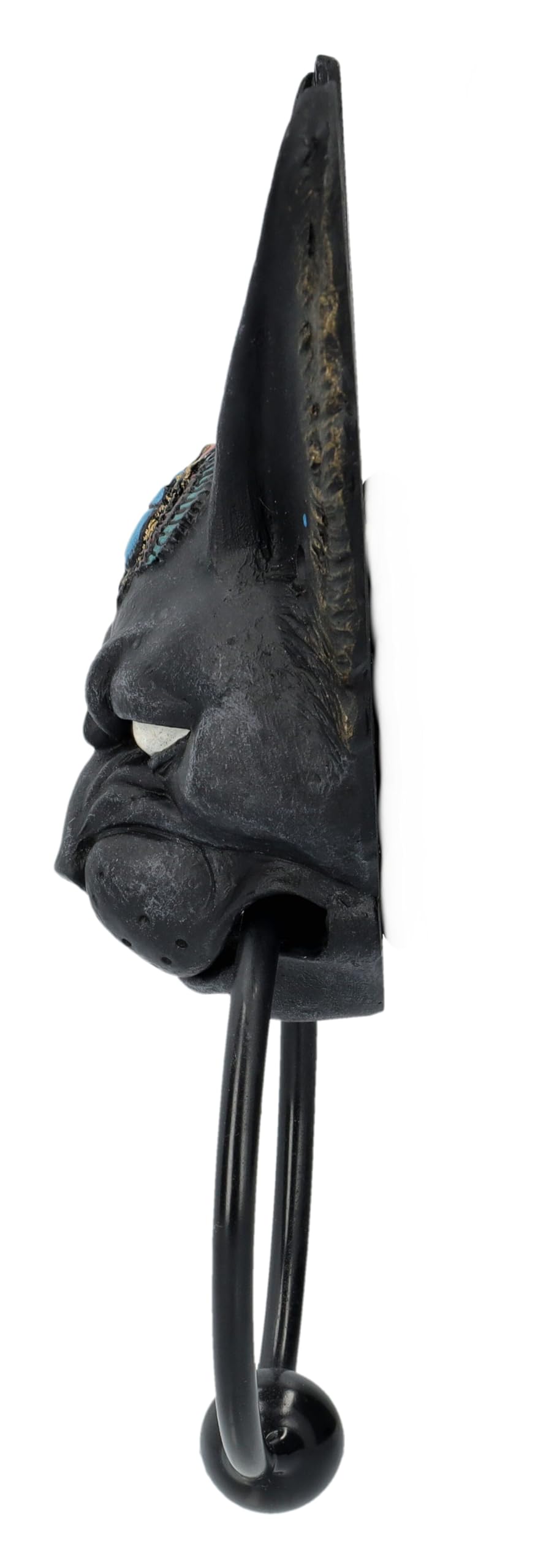 Pacific Giftware Heurtoir de porte égyptien Bastet - Design tête de chat - Points forts dorés - Détails Scarabée - 22 x 12,5 cm