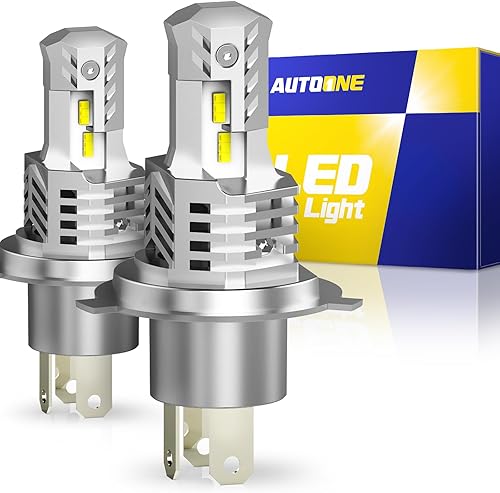 AUTOONE Bombillas LED H49003HB2 superbrillantes, luces antiniebla halógenas H4 blancas de 6000 K, ajuste directo listo para Canbus, paquete de 2