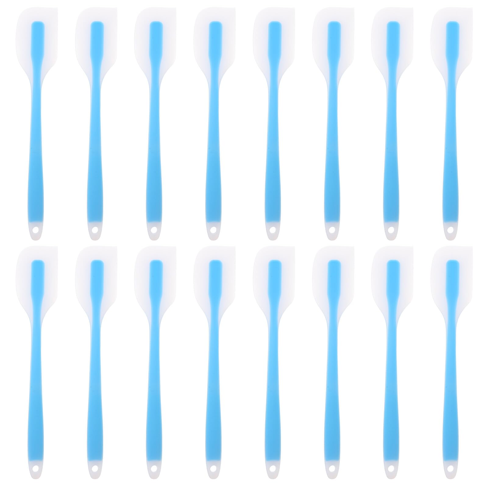Ciieeo 20 Espátulas De Silicona Sin Costuras Para Mezclar Ideales Para Repostería Brownies Y Brownies Color Azul