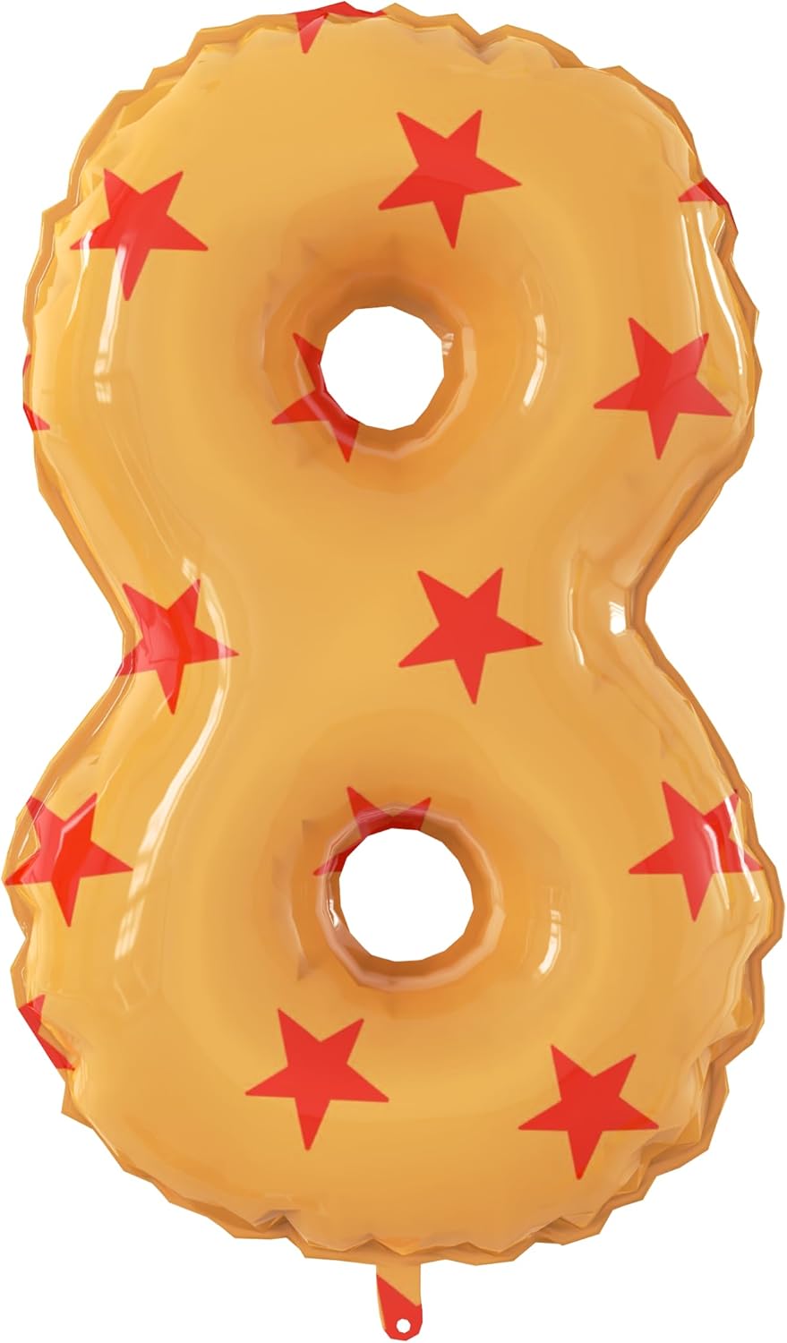 40Inch Anime Theme Dragon Birthday Number 7 Balloon Yellow and Red Stars Printed Number Balloon, Suitable for Boy and Husband Theme Birthday Decorations