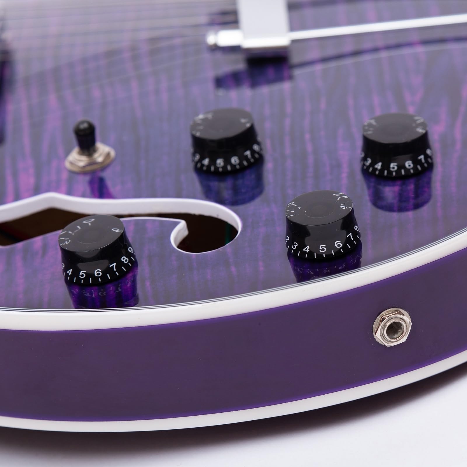 Guitarra Eléctrica Guitarra Eléctrica Para Zurdos De Jazz 6 Cuerdas Puente Cola Cuerpo Semihueco Actuación Profesional(Type 2)