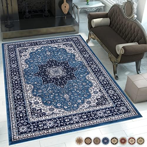 renoazul® Turkish Rugs Living Room Extra Large Mat - 280 x 380 cm - Beige - Rome Traditional Vintage Rug Floral Pattern Wide Area Rug Carpet