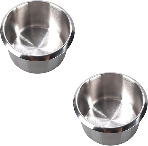 Miniatura 20 de Portavasos de Acero Inoxidable de GSE Games & Sports Expert, Portavasos de Inserción para Mesas de Póker de Casino, Escritorios, Barcos, Caravanas,