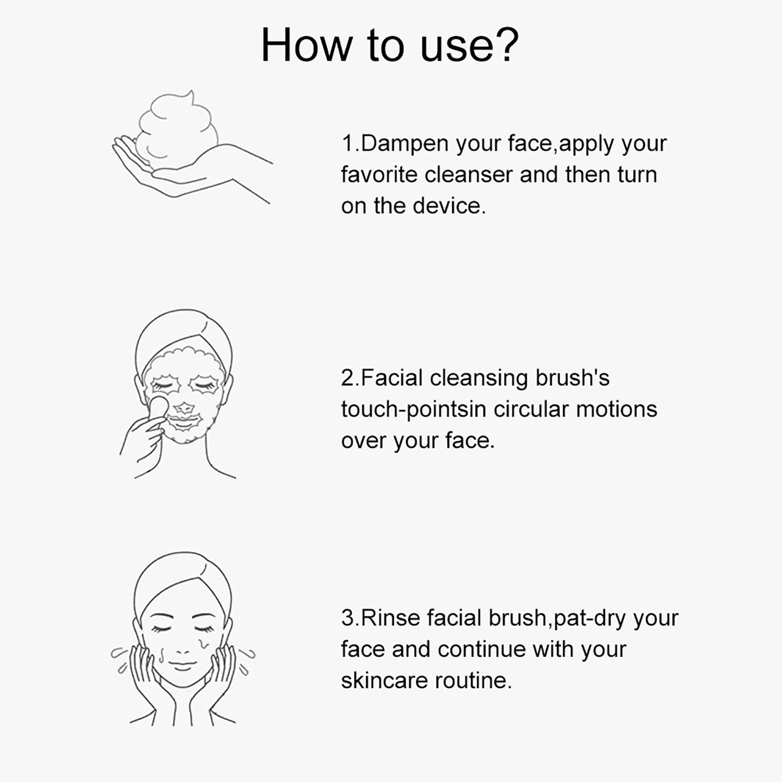 ERICAT Depurador Facial De Silicona, Cepillo De Limpieza Facial con Luz Indicadora, Motor De Alta Frecuencia Y 5 Modos De Limpieza, Exfoliación Potente, para Uso En El Hogar, La Oficina O Los Viajes