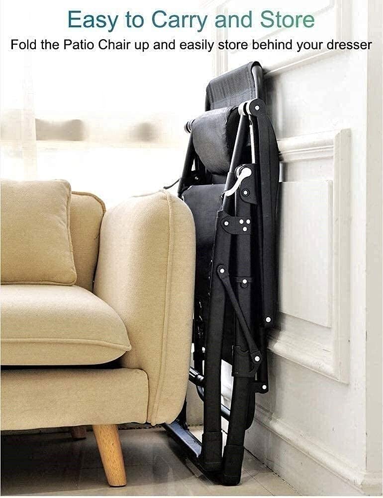 Chaise longue pieghevoli a gravità zero per rinnovamento casa, lettino da patio, lettino prendisole, sedie reclinabili, sedia a dondolo per patio esterno, per adulti, per uso intensivo, deck rocker