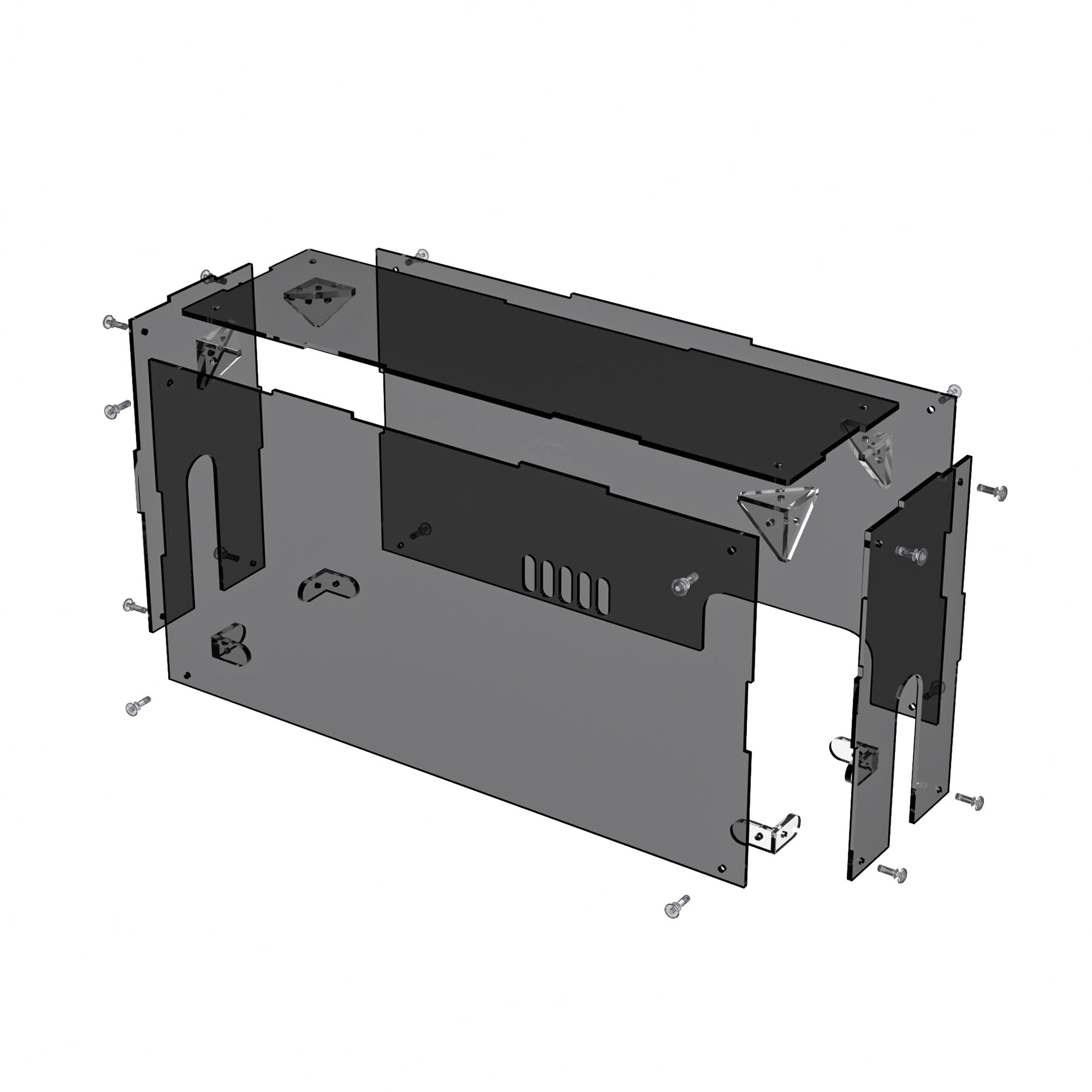 PlayVital Cover Antipolvere in Acrilico per Nintendo Switch 2, Copertura Impermeabile Custodia Espositiva per Nintendo Switch 2 Dock, Coperchio Superiore Ventilato Magnetico, Trasparente Nero