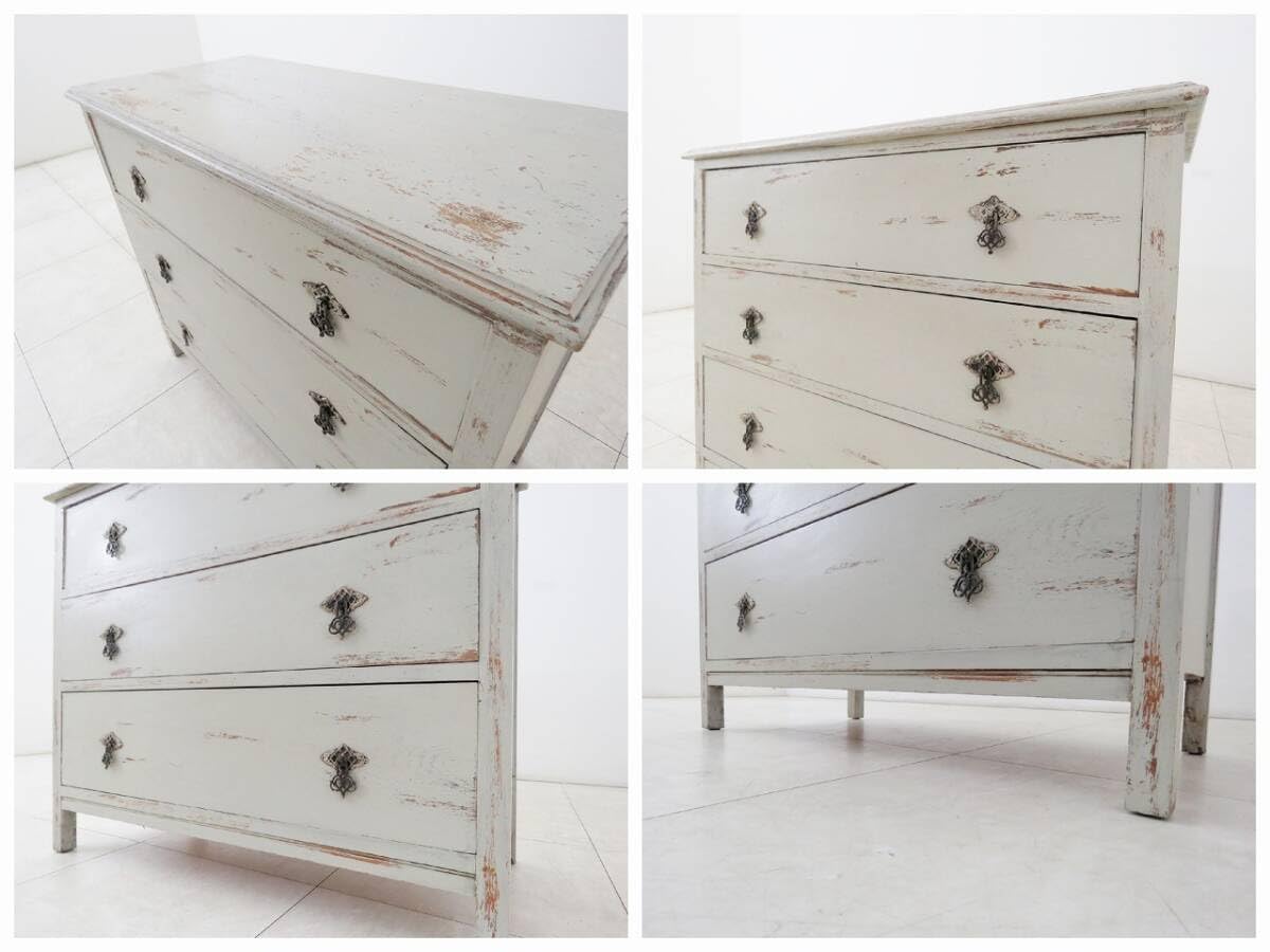 mica様 イギリス アンティーク チェスト 3ドロワーズ シャビーシック