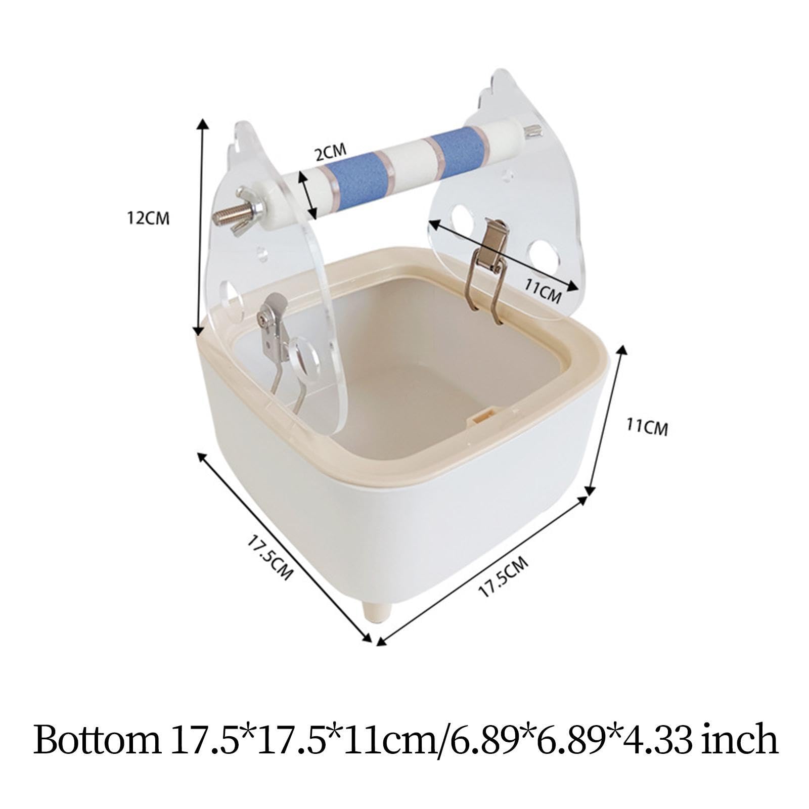 2 set di supporti per WC a punto fisso per pappagalli, ara, cacatua, blu