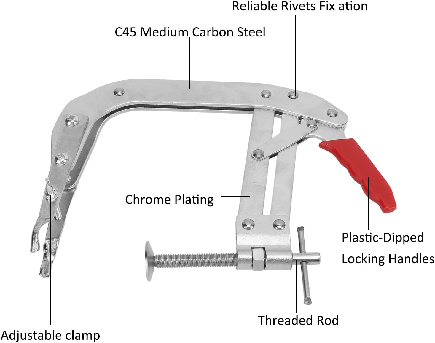 8in Valve Spring Compressor Tool, Two Way Adjustment, Universal for Small to Medium Engines - Ergonomic Grip, Compressor, Easy Valve Spring Removal