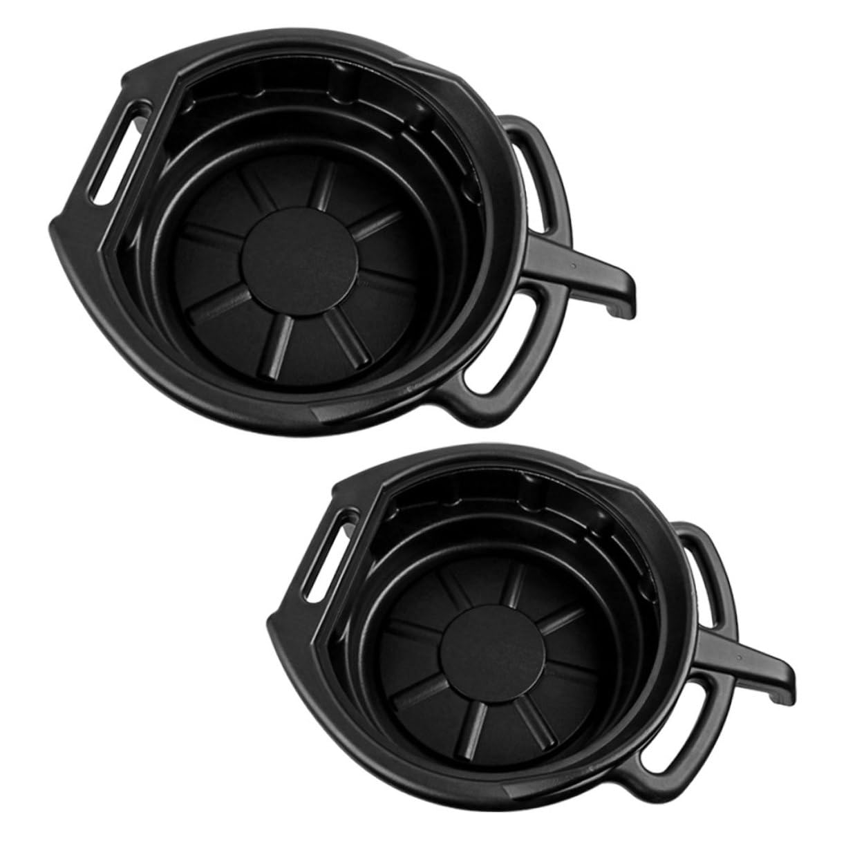 PLAFOPE Bandeja de Drenaje de Aceite Material PE Resistente para Coche 2 Piezas para Reparación y Cambio de Aceite Capacidad 10l y 15l Fácil Instalación