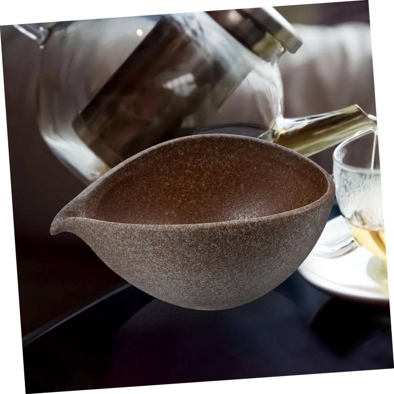 Cabilock 2 Stück Porzellan Teeservice mit Ausguss Kreative Japanische Keramik für Teezeremonien und Losen Tee Tasse für Tee