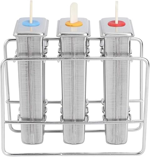 Miniatura 9 de Molde para pudín de paletas de hielo de acero inoxidable 304 con kit de cepillo de limpieza, herramienta de cocina (55 piezas de palo y 3 moldes de