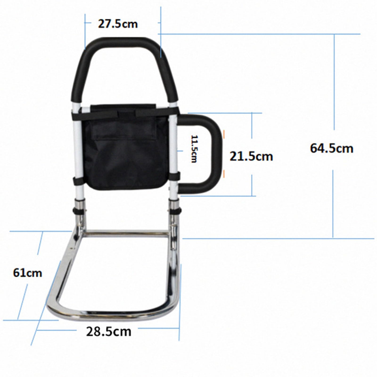 Sponda Letto per Anziani Sponda Letto Anticaduta per Anziani con Impugnatura E Cinghia di Fissaggio capacità di Carico 136 kg Ausili per La Mobilità per Anziani E Disabili,B