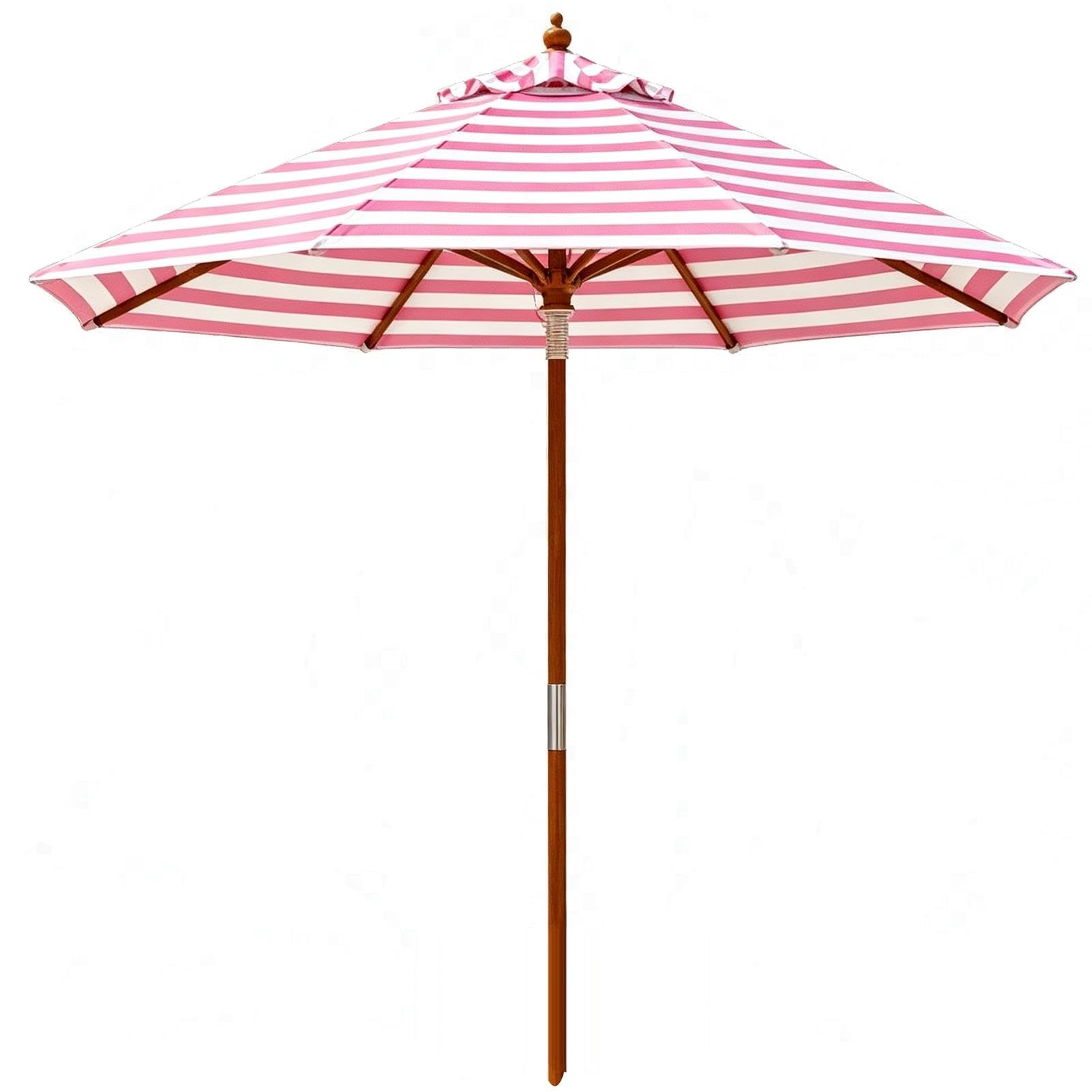 Drewniany parasol ogrodowy o średnicy 270 cm z 8 żebrami, parasol stołowy