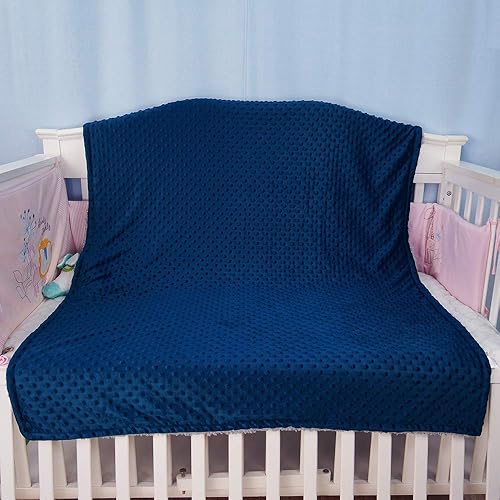 Vista 5 de BlueSnail Minky- Manta para niños y niñas Azul marino+gris claro