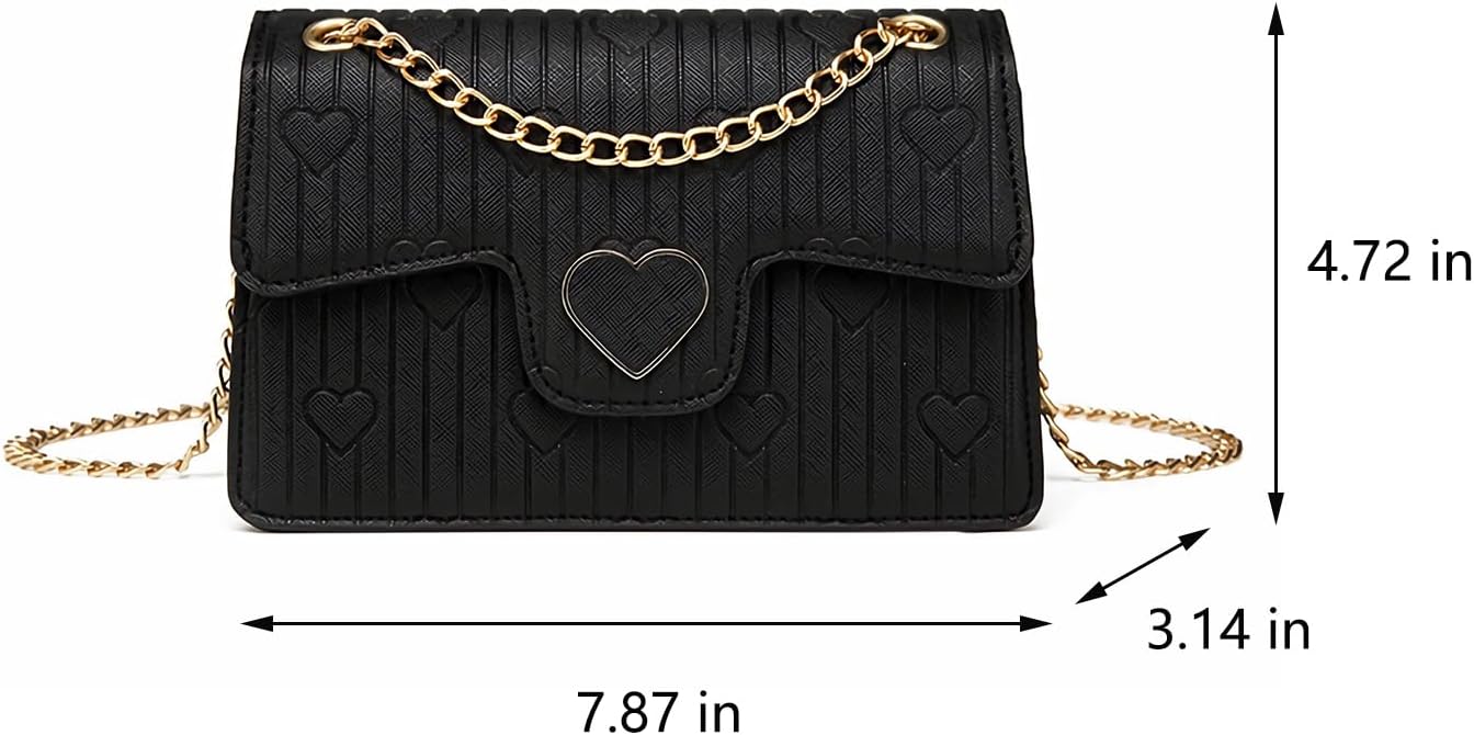 JHVYF Women Crossbody Shoulder Handbag Cute Cross-body Messenger Purse Satchel Casual Bag Evening Clutch Heart shaped bag - Image 2