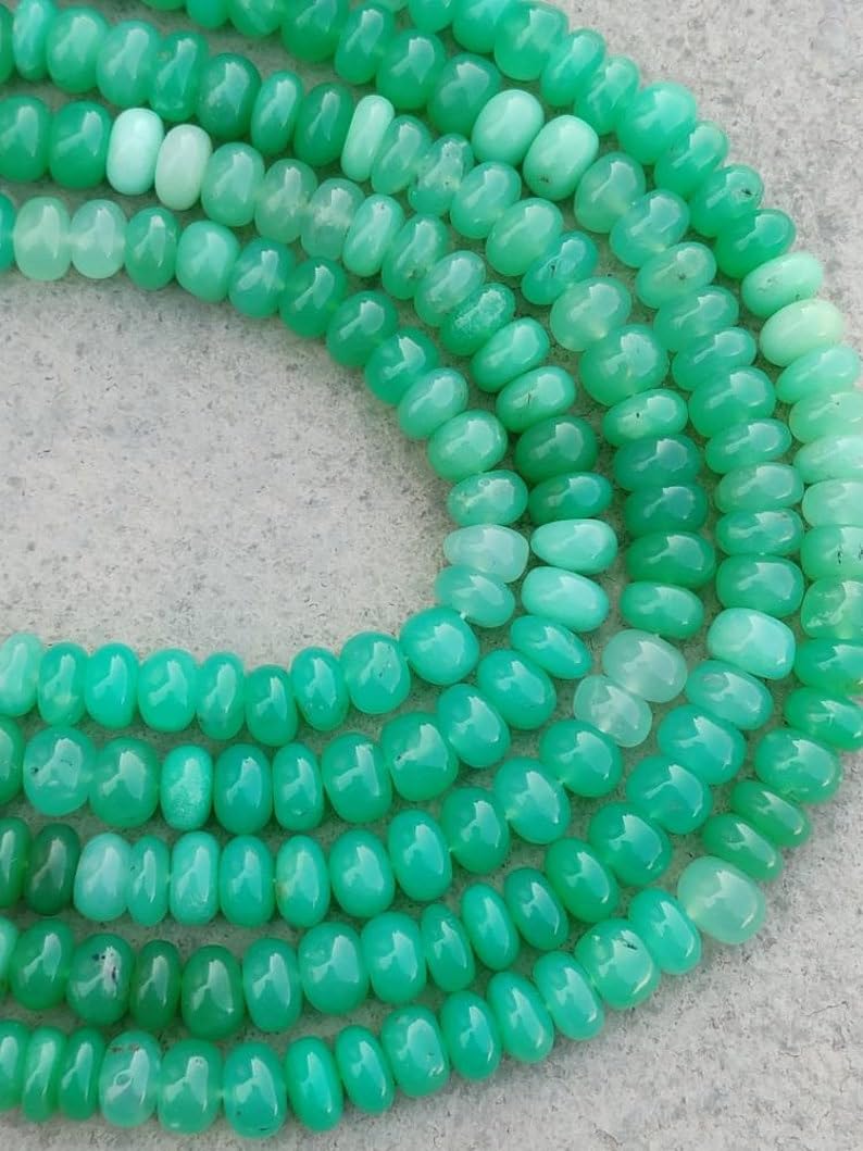 Perles rondes en chrysoprase naturelle de 4.5mm pour la création de bijoux artisanaux