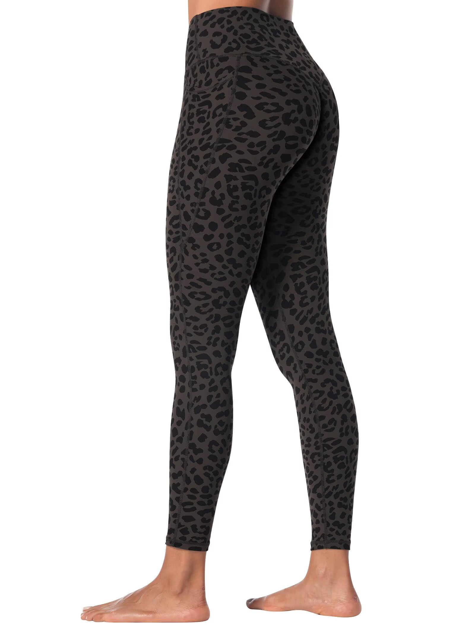 Sunzfly Invisible Butt Scrunch Workout Leggings with Pockets for Women No Front Seam Gym Yoga Pants with Tummy