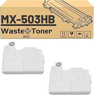 Compatible MX-503HB MX503HB Waste Toner Container Replacement for Sharp MX-M282N MX-M362N MX-M452N MX-M502N Printers, High-Capacity 2 Pack Black