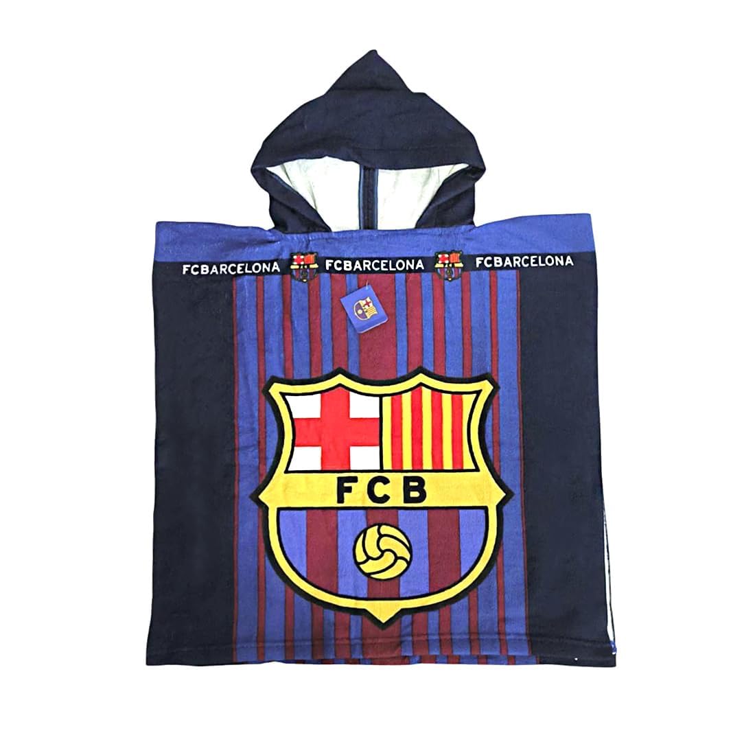 Toalla de Playa Poncho Barcelona, Regalos Fútbol para Aficionados