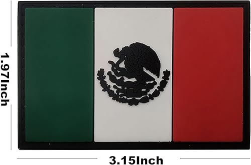 Miniatura 4 de Apliques de goma del PVC de la moral de la bandera de México, insignias del emblema de la bandera mexicana