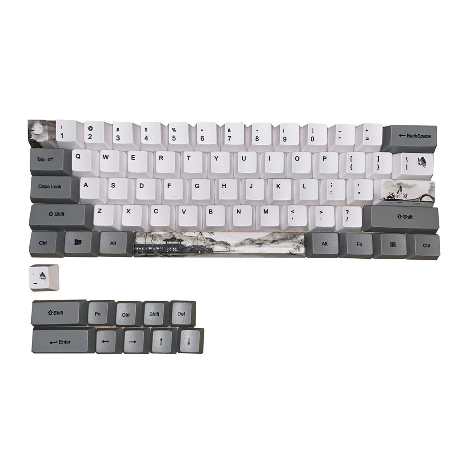 132Keys Transparent Keycaps 10mm Profile Keycap Set For Mechanical Keyboards With Color Lighting Sidetop Print Multicolor 132Keys Transparent Keycaps 10mm Profile Keycap Set For Mechanical Keyboards With Color Lighting Sidetop Print Multicolor