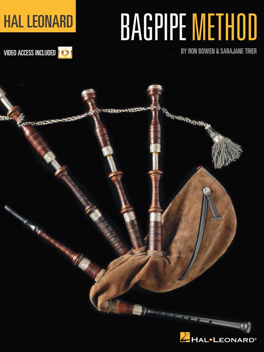 Hal Leonard Bagpipe Method | Beginner’s Guide for Great Highland Bagpipes | Book with Online Video Lessons | Learn Bagpipe Notation, Technique, Grace-Noting, Embellishments and Traditional Tunes