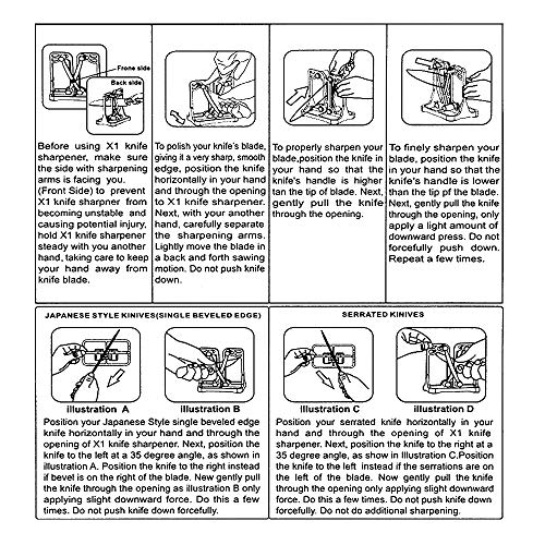 image for JR.WHITE Knife Sharpener, Professional Knife Sharpener (afilador de cu