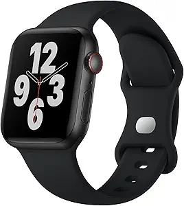 Silicone Band Compatible with Apple Watch Bands for Women 40mm 44mm 45mm 46mm 38mm 41mm 42mm 49mm Ultra Men, Sport Strap for iWatch Bands Series 10 9 8 7 6 5 4 3 SE