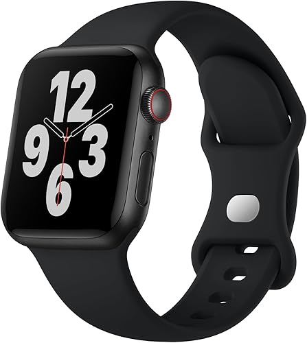 Silicone Band Compatible with Apple Watch Bands for Women 40mm 44mm 45mm 46mm 38mm 41mm 42mm 49mm Ultra Men, Sport Strap for iWatch Bands Series 10 9 8 7 6 5 4 3 SE
