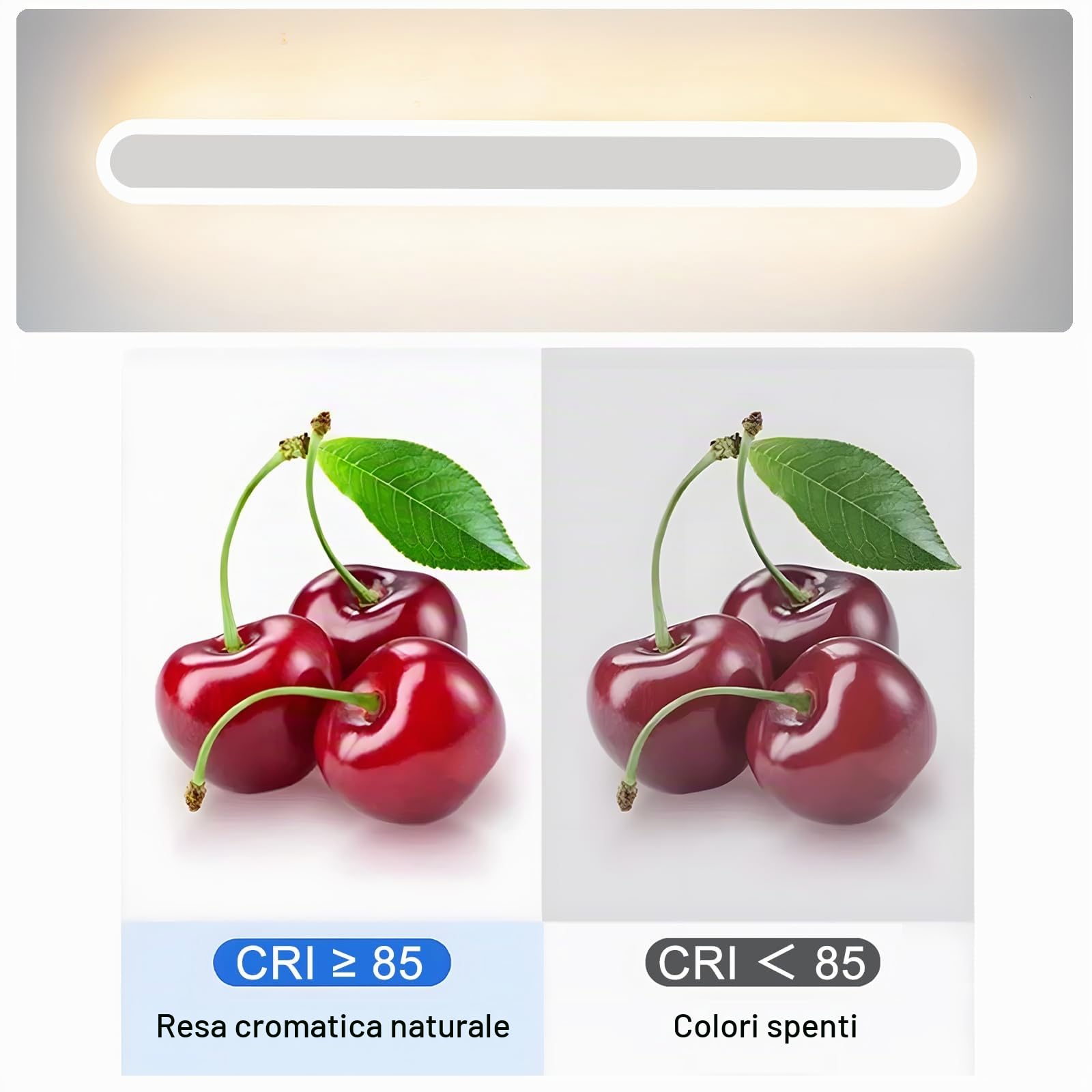 44W/120CM Applique da Parete LED Dimmerabile con Telecomando | Dimmerabile 10%-100%,3000K-6000K,Lampada da Parete Lunga Bianco 110-240V per Camera da Letto Soggiorno Hotel Scala Corridoio