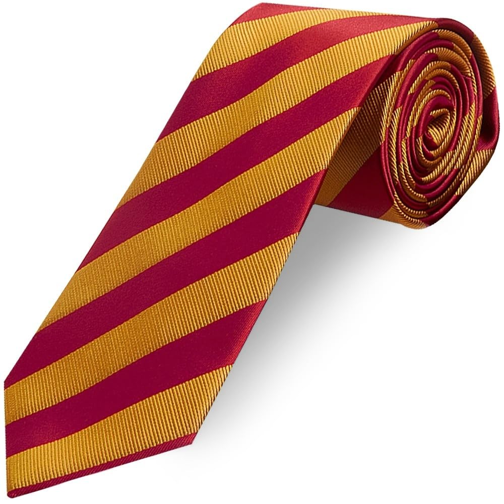 TIES R US Red and Gold Striped Classic Men's Tie