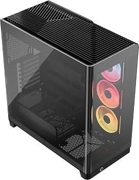 CORSAIR FRAME 4500X LX-R RGB LINK Panoramic Glass Middle Tower PC Case - Panoramic Glass Exterior - InfiniRail Fan Mount System - Supports Dual 360mm Radiators - Compatible with ASUS BTF, MSI Project