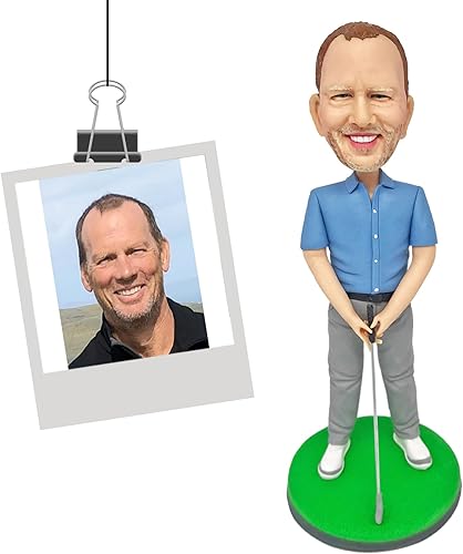 Miniatura 4 de Figuras personalizadas de golfista Bobblehead, regalo para hombre, regalos personalizados para el día de San Valentín de fotos Golfer