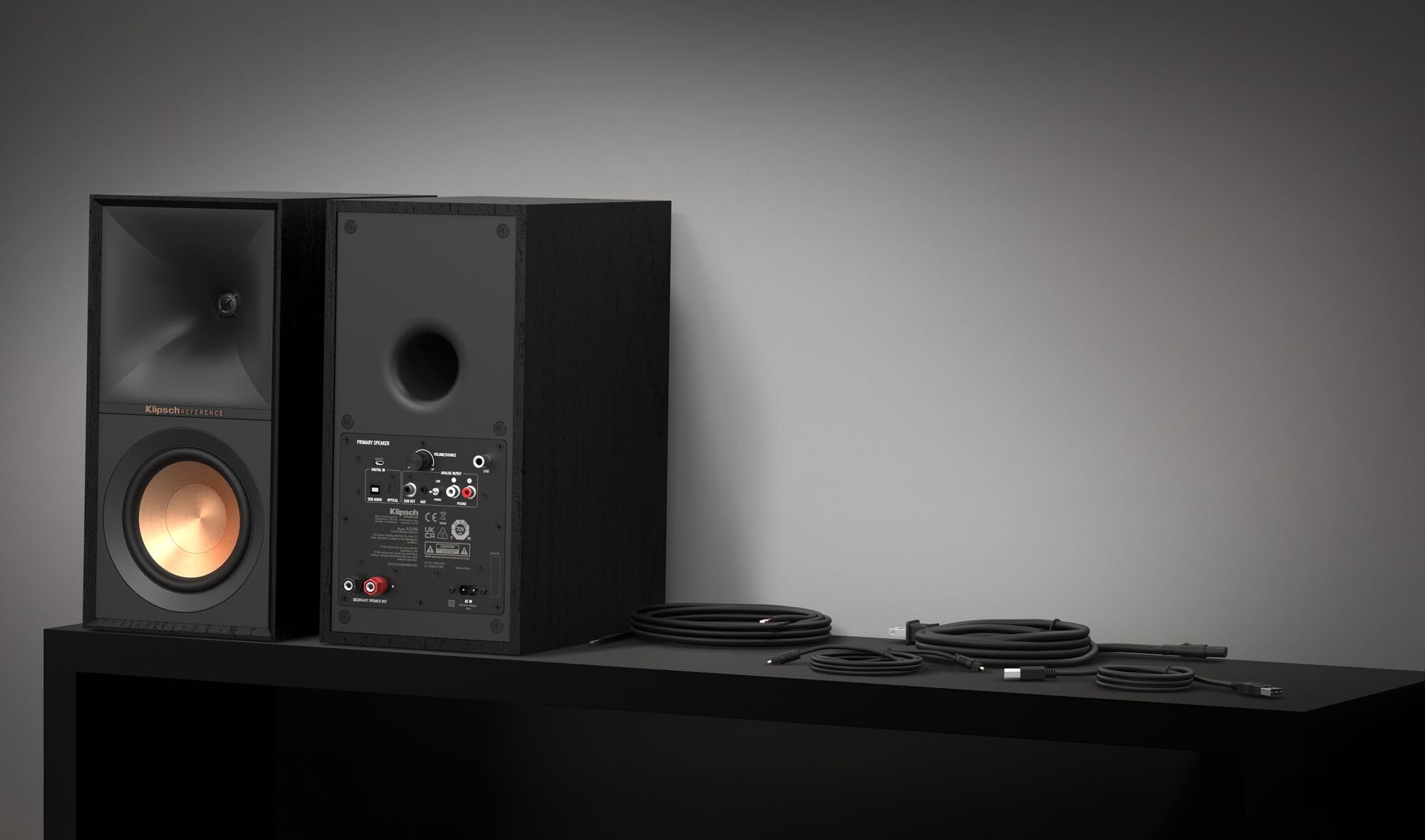 Klipsch R-50PM Coppia di Casse Attive Ebano