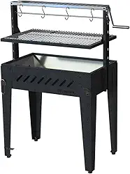 Churrasqueira Metávila Santa Maria Grill SMG760 – Grelhas Inox 304, Ajuste de Altura, Capacidade Até 10 kg, Craquelado Preto