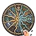 MENGYA Round Jigsaw Puzzle para Adultos y niños Circular Constellation Puzzles Zodiac Puzzle 500 Piezas DIY,Zodiac Palace