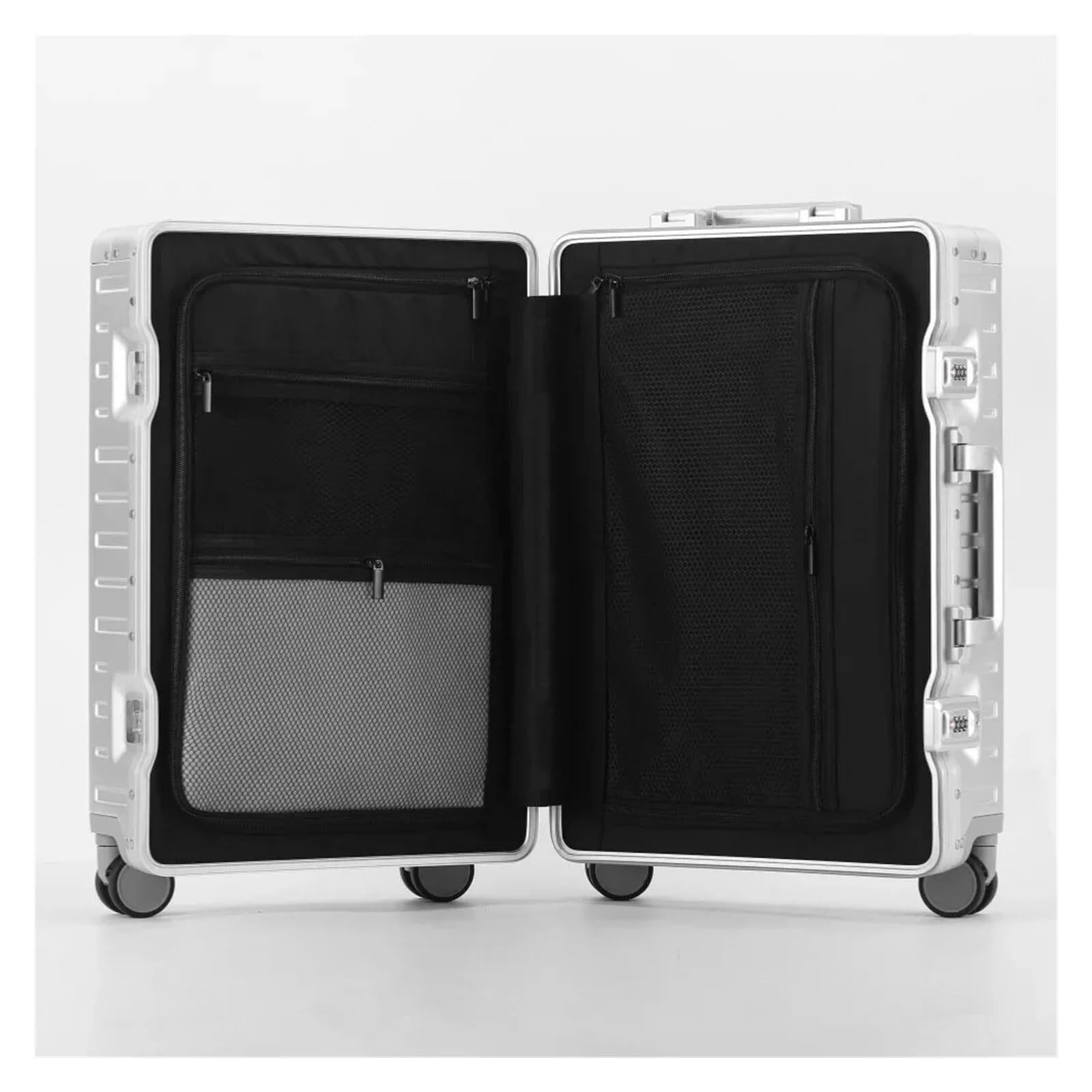 Maleta de aluminio y magnesio de 60 cm, con conector USB, apertura frontal, medio, 20Inches 500mm, Clásico