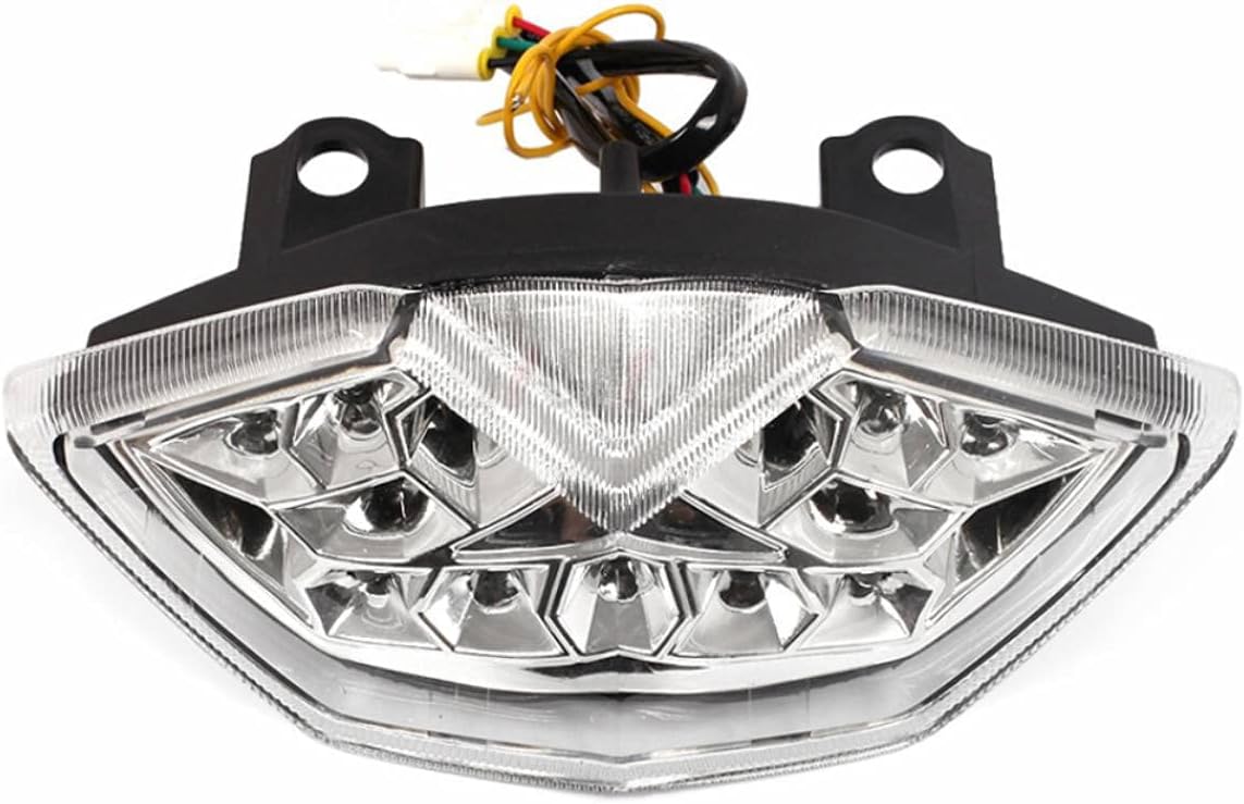 MZS Motorcycle Tail Light, LED Integrated Turn Signal Blinker Clear Lens Compatible with Z1000 2010-2013 / Z1000SX 2011-2019 / KLE650 2010-2019