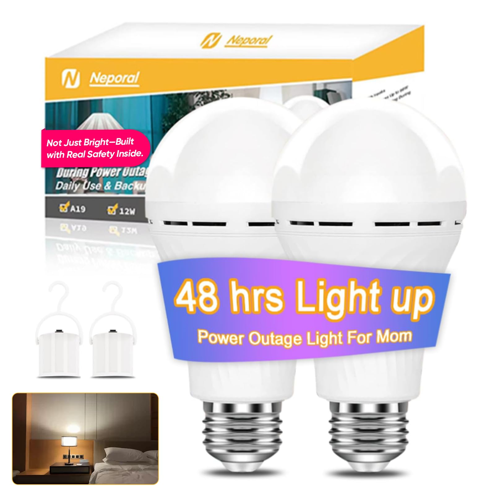 Neporal LITE Emergency Rechargeable Light Bulbs