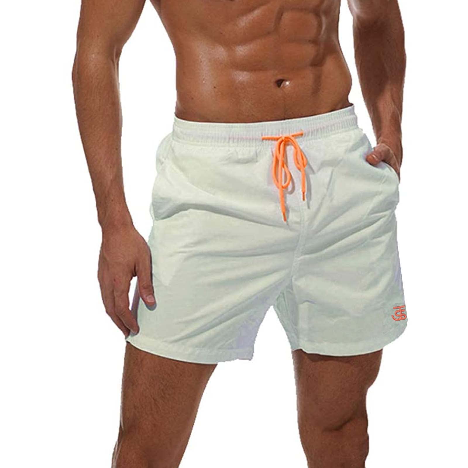 JustSun Badehose Herren Schnelltrocknend Boardshorts mit Mesh-Futter und Verstellbarem Tunnelzug
