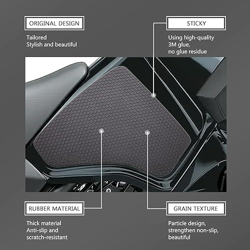 Miniatura 5 de Para Kawasaki KLR 650 KLR650 2021 2022  Accesorios de motocicleta Almohadilla lateral de depósito de combustible Almohadillas de tanque Protector