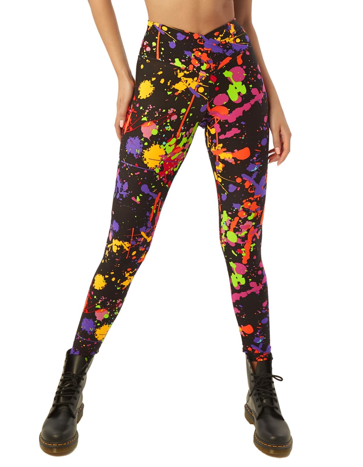 sissycos Women's Christmas Halloween Crossover Leggings High Waisted
