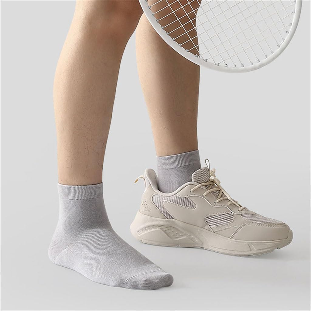 2 Pairs of Hand Sewn Cotton Socks for Men's Mid Length
