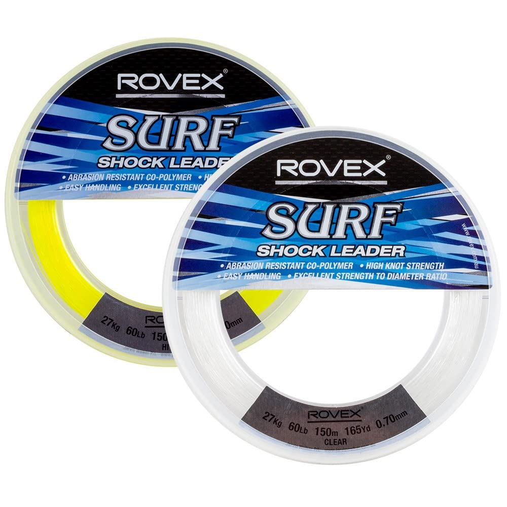 Rovex Surf Shock Leader 24kg 50lb 165yd Clear