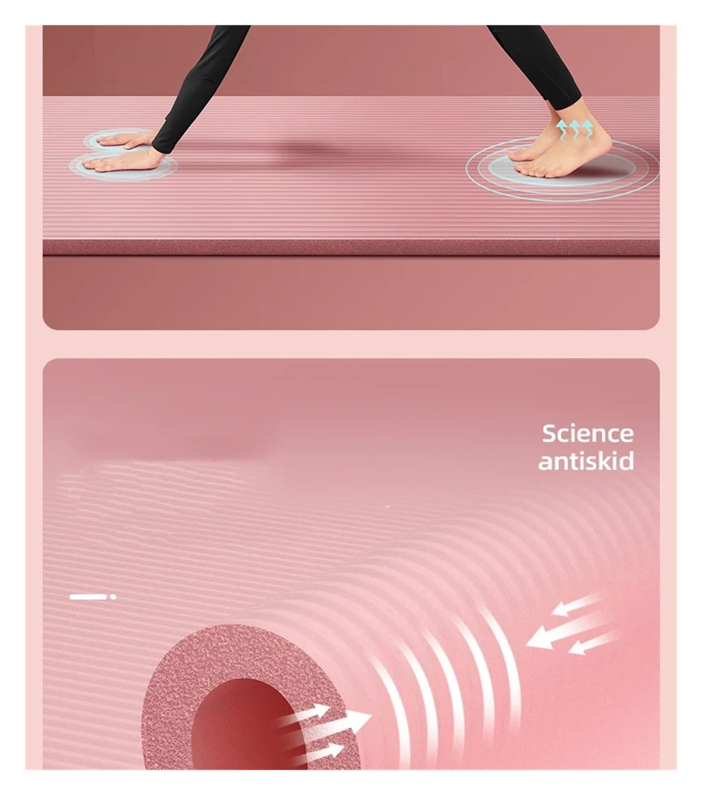 Tappetino Da Yoga Spesso Antiscivolo For Esercizi Fitness E Allenamento For Casa, Pilates