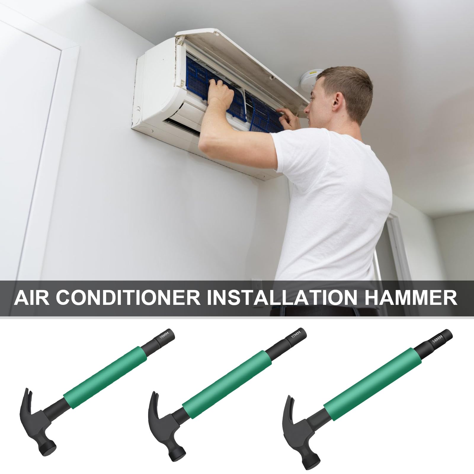 ETAWDE Professional Power Hammer Wrench Electrician Maintenance Hand Tool For Air Conditioning Work High Carbon Steel Materials